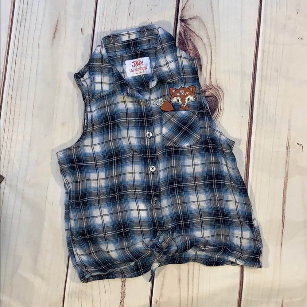 Checkered collared tank top